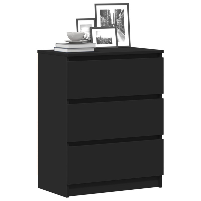 Chubbuck 3 - Drawer Rectangle Accent Chest, Black