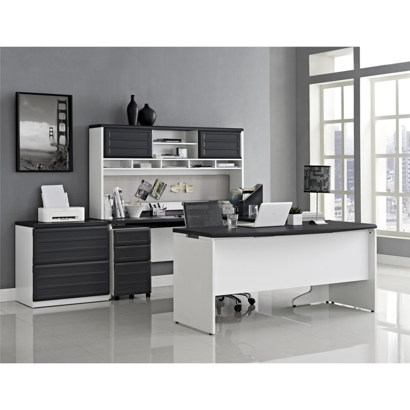 Hythe 15.37'' Wide 3 -Drawer Mobile File Cabinet, White/Gray
