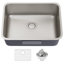 Évier de cuisine à simple cuve en acier inoxydable de calibre 16 L 25 po Dex ™ RA Series KRAUS