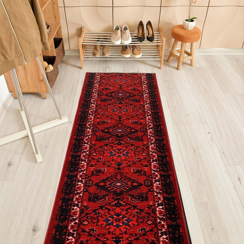 Tapis de couloir de longueur personnalisée et tapis d'escalier de 26 po de largeur Choisissez votre longueur de couleur bokhara