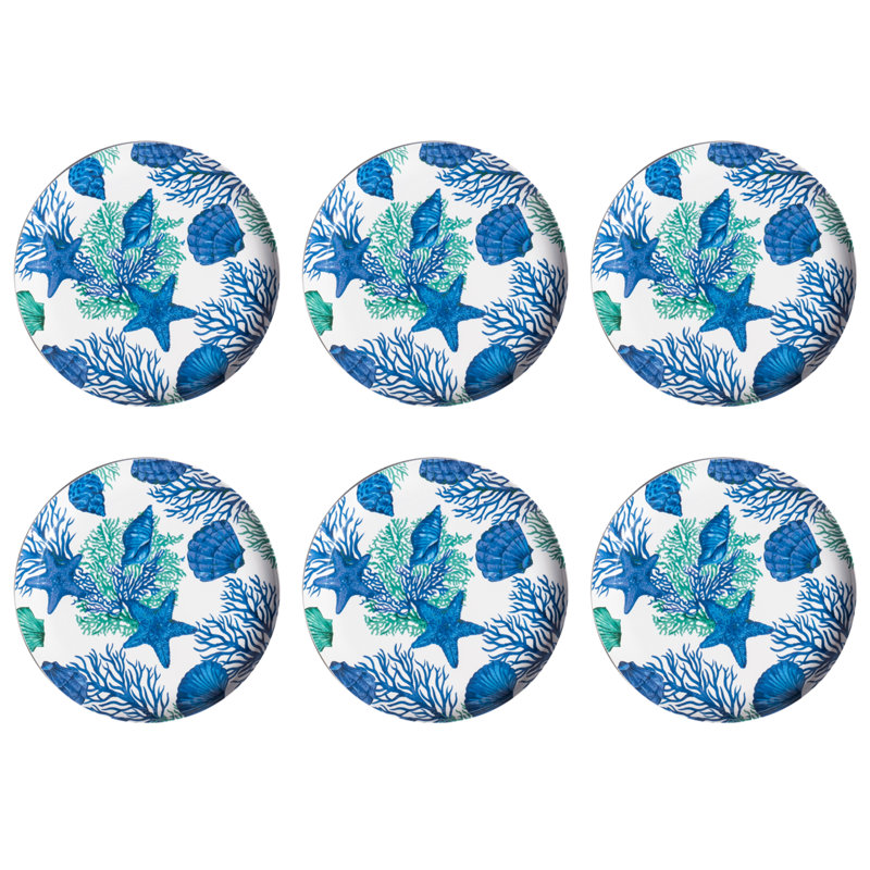Assiette à salade en mélamine Coastal - bleu - 8,5 po