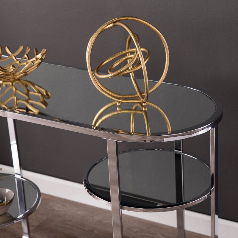 Mirrored Console Table W/ Storage