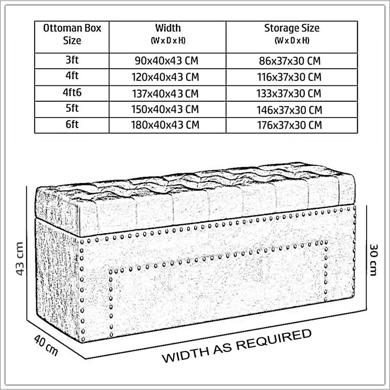 Duke Ottoman Storage Box - Chesterfield Upholstered Blanket Box - Plush Velvet Ottoman Bench with Storage, Steel Grey