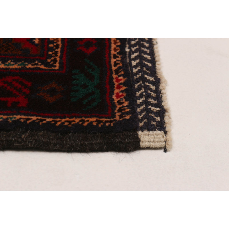 Teimani Navy, Red Rug 3'9" x 6'7"