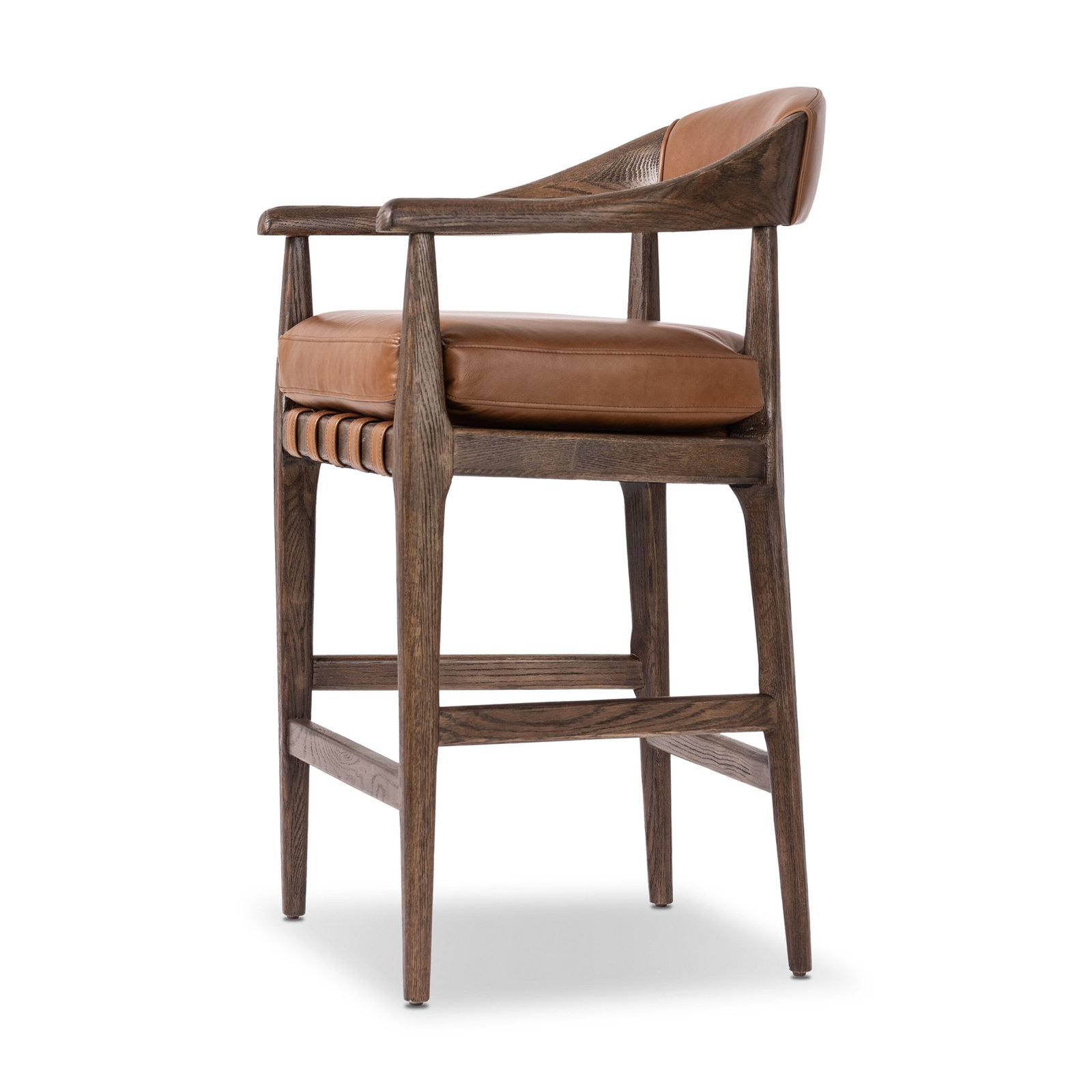 Clendon 27" Bar Stool, Sonoma Chestnut Top Grain Leather
