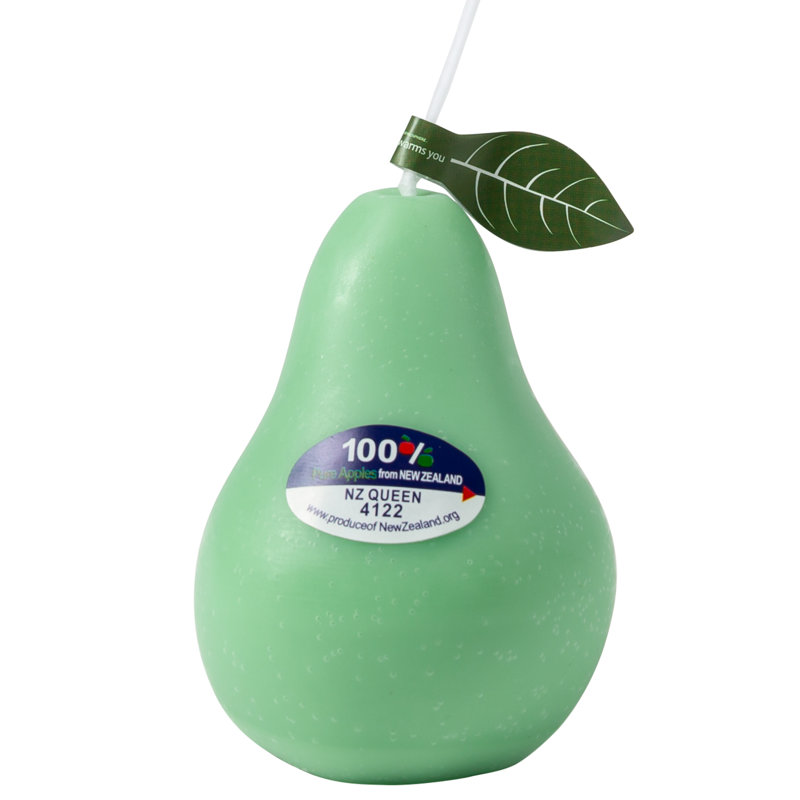 Bougie parfumée en forme de poire Home, Vert