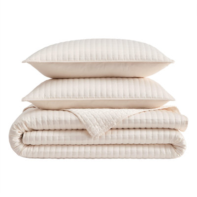 Vera Wang Matte Satin Solid Reversible Quilt Set