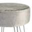 Harbour Housewares Round Velvet Footstool-97771054-97771050