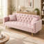 Canapé convertible en velours rose, design rétro 71,03 pouces pour petit salon, chambre à coucher, bureau