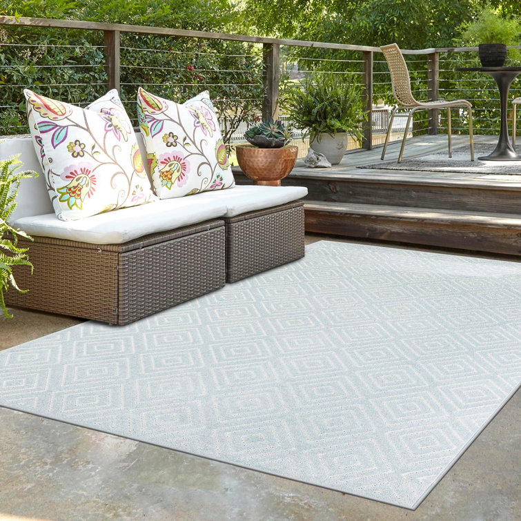 Sabrina Soto Logan Outdoor Rug Light Blue