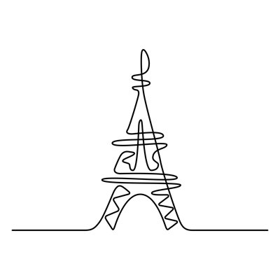 Tour Eiffel à Paris. Sur toile, impression