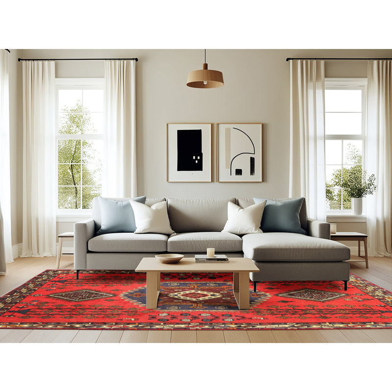 Oriental Indoor Rug, Rectangle 6' x 9'