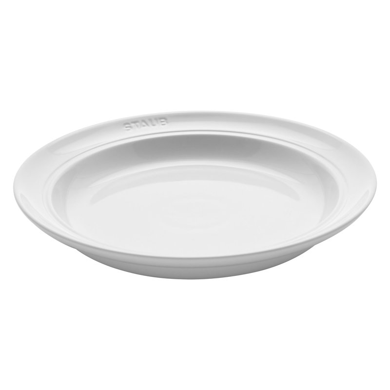 Ceramic Dinnerware White 9.69" Dinner Plate, Set of 4