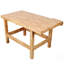 Établi en bois d'hévéa massif avec étau intégré pour atelier et travail du bois