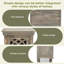 Table de chevet en bois gris antique
