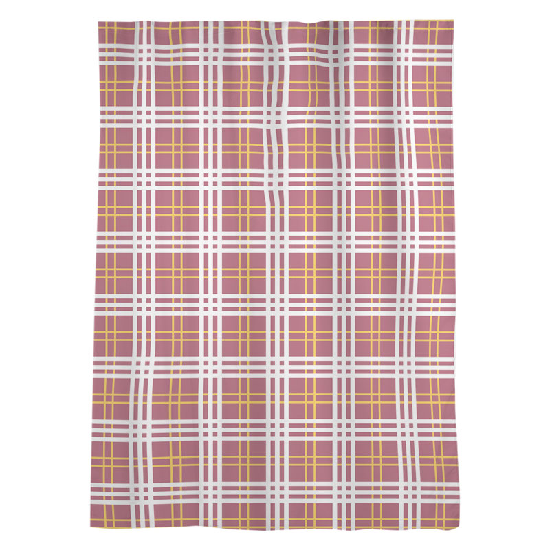 Sheer Curtain Single Panel, Orange/White/Yellow