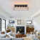 5-Light Metal Flush Mount Rectangular Ceiling Light