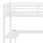 Lit mezzanine avec bureau en L et port USB, armoire et tablette réglable et DEL