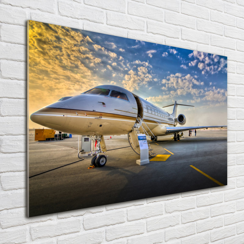 Plane - No Frame Print on Glass