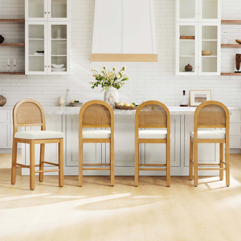 Tabouret de comptoir 26 po H, Noyer, 3