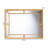 Baxton Studio Iskra Rectangular Mirror With Antique Goldleaf Frame - Modern Decorative Wall Accent For Living Room, Bedroom, Or Entryway