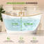 Baignoire de salle de bain autoportante 51 po. X 27,56 po. En acrylique lustré blanc brillant