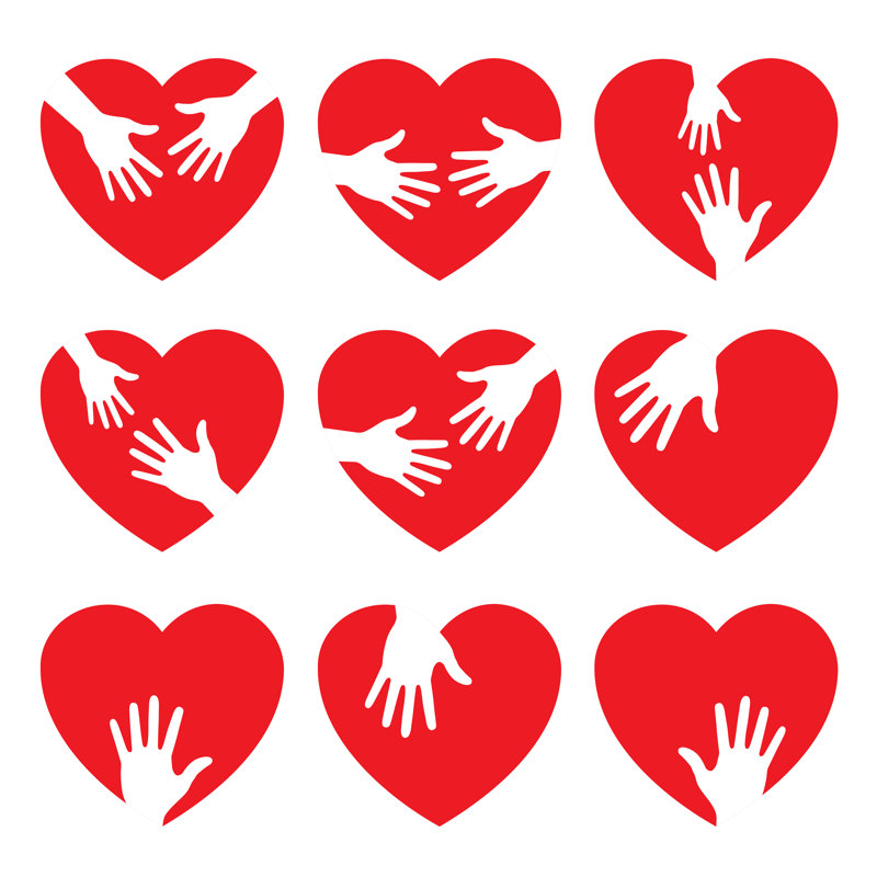 Heart Icon - Wrapped Canvas Print, 30cm H x 30cm W x 3.8cm D