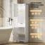 Armoire de salle de bain autoportante 68 po de hauteur 68 po - Éclairage, rangement, portes (bois massif / bambou, 4 finitions)