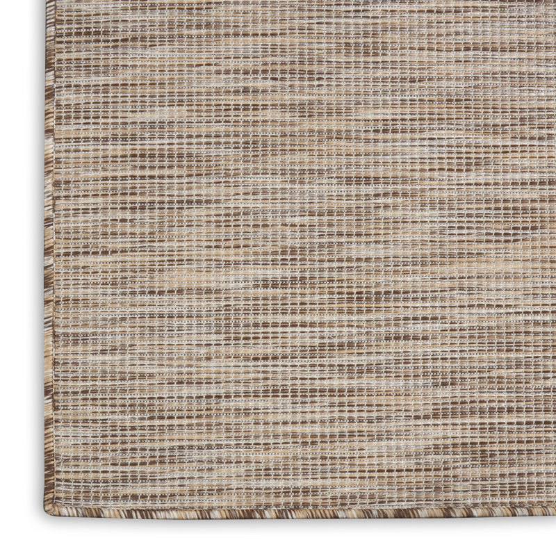 Lillehammer Solid Indoor/Outdoor Area Rug, Runner 2'2" x 12', Beige