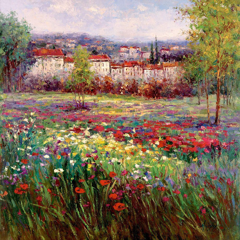 Toile tendue avec châssis Lark Manor ™ Hulsey: Tuscan Pleasures II, H 15 po x l 15 po