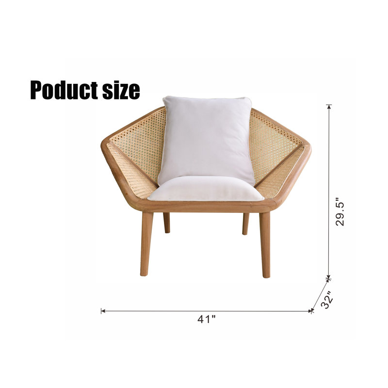 Fauteuil Papasan large de 41,3 po Abbegail