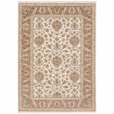 Tapis orange / beige Atherine
