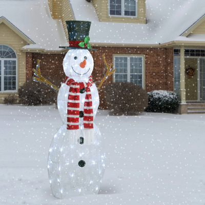 48 in. Pre-Lit Snowman Decoration