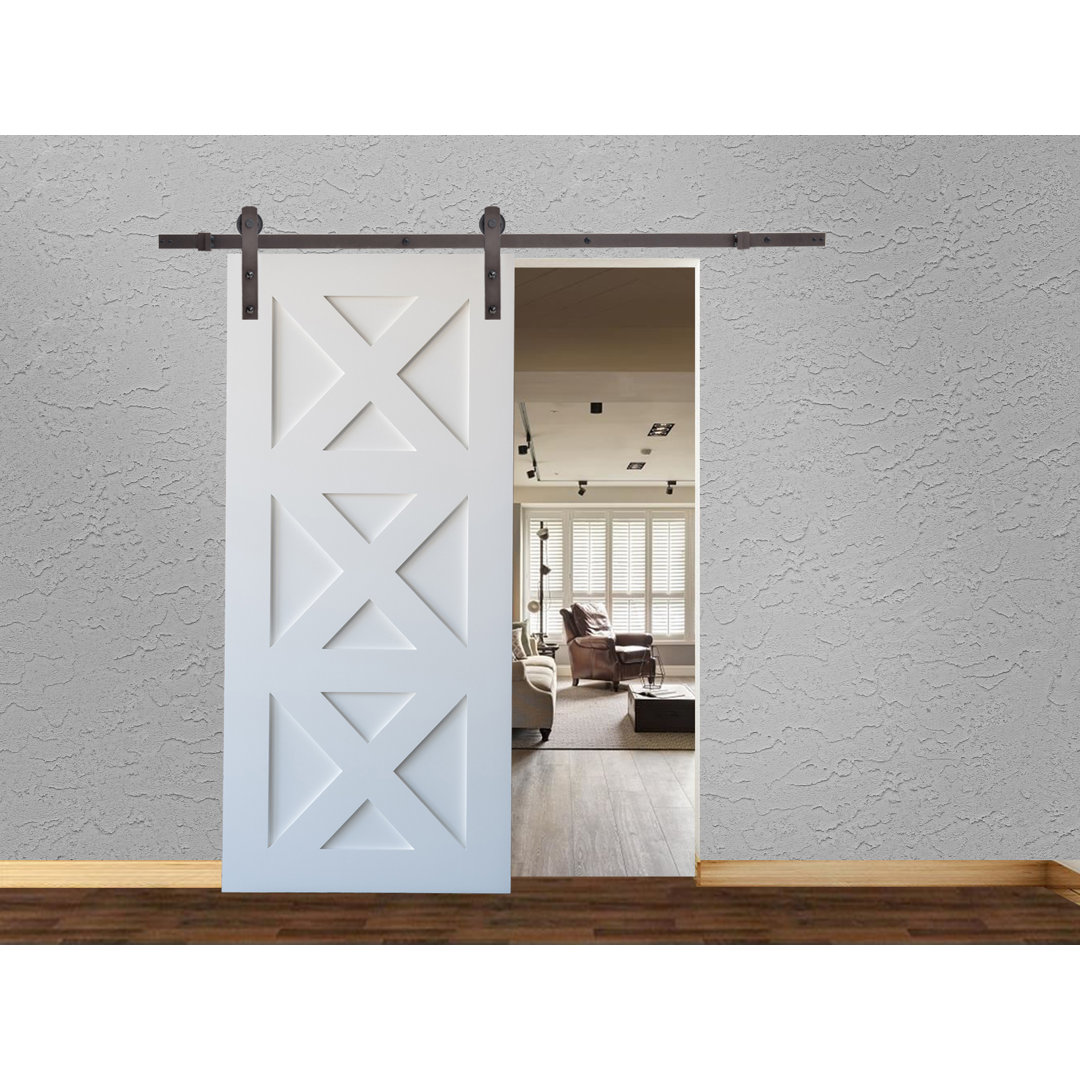 Classic Bent Strap Sliding Standard Single Track Barn Door Hardware Kit Calhome 