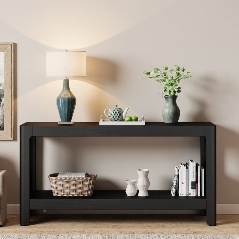 Console de style campagne moderne noir Mirod