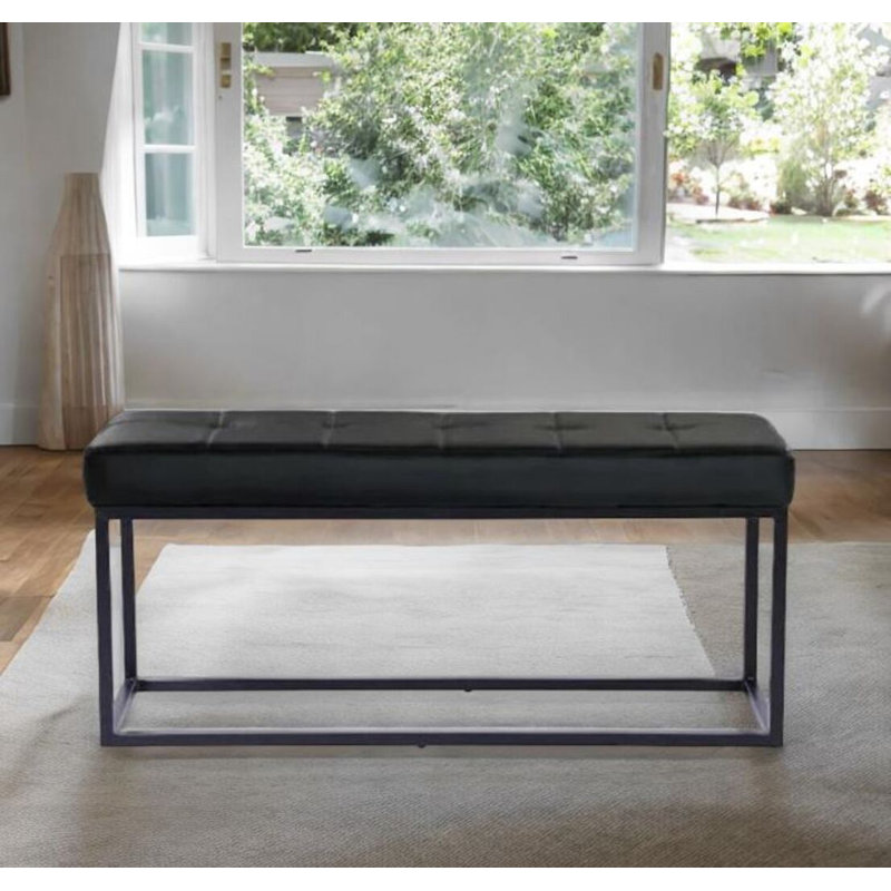 Babilonia Upholstered Bench, Black