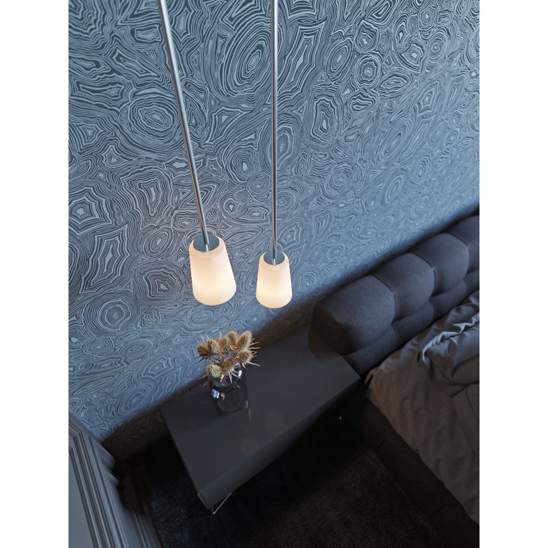 Raffaela 1 - Light Single Pendant, White, Satin Nickel