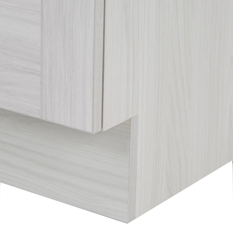 24.5" Single Bathroom Vanity With Cultured Marble Top, Elm Sky