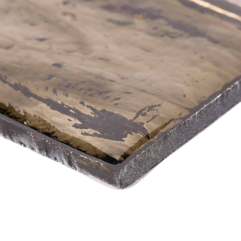 Komorebi 2x12 Brick Polished Glass Subway Tile, Rainforest Dew