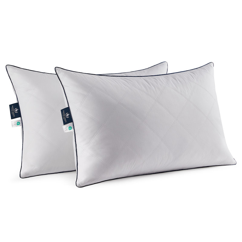 Pacific Coast Premium Goose Feather & Down Bed Pillows for Sleeping, Queen (Set of 2), Pack of 2 Pillow, Queen