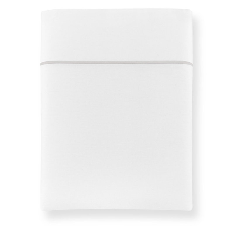 Soprano II 420 Thread Count 100% Cotton Sateen Flat Sheet, Linen, Twin