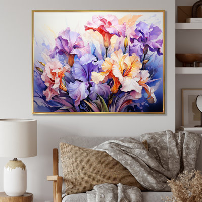 Iris, impression sur toile, impression de nature fleur de prairie