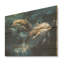 Blue Dancing Dolphines III - Animaux dauphin sur bois-872988248