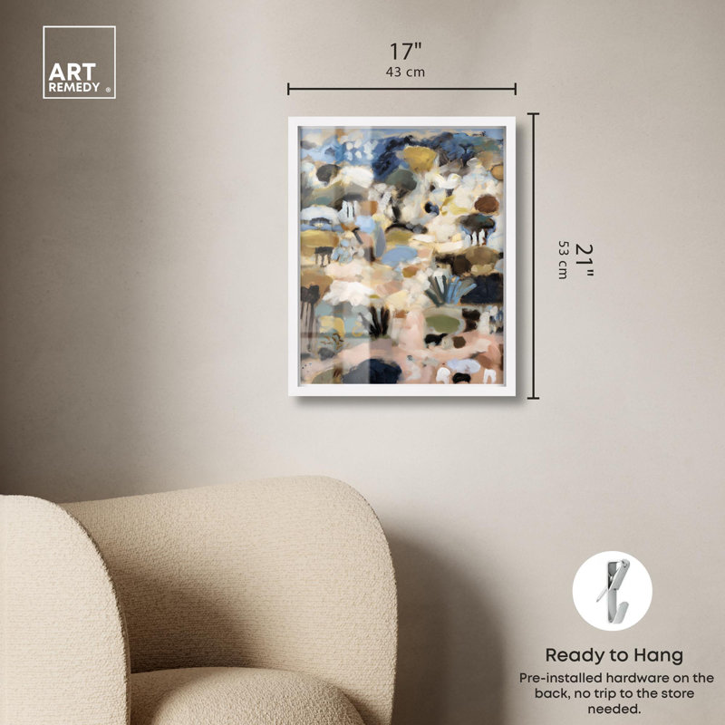 «Dreamy Meadow I», impression à motif floral par Art Remedy, H 21 po x l 17 po, Blanc