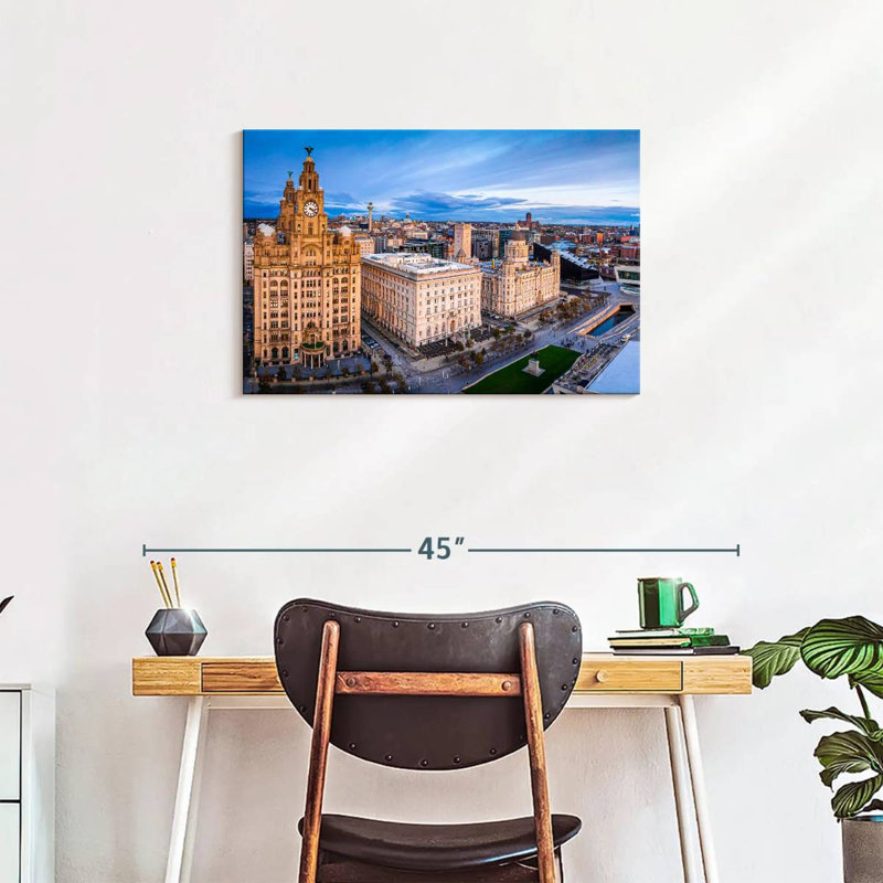 Paysage urbain de Manchester, H 20 po x l 30 po