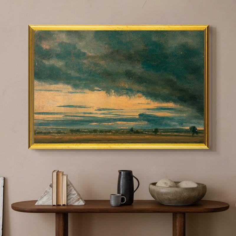 Étude des nuages, c. 1821 - John Constable - Toile encadrée sur mesure, 16x22 INNER SIZE, Framed Canvas
