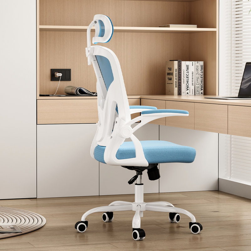 Chaises de bureau ergonomiques avec support lombaire réglable, conception moderne en métal maillé pour le bureau à domicile