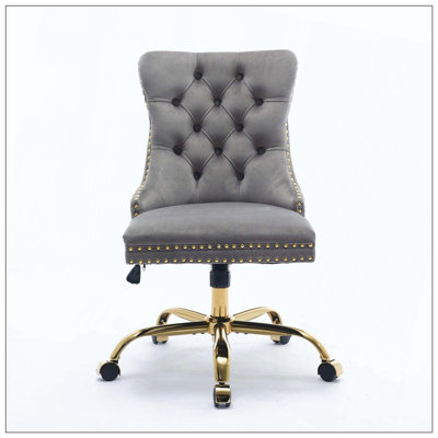 Faux Alpaca Wide Seat Office Chair,Includes Adjustable And Swivel Functions