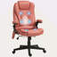 Fauteuil de bureau vibrant à 6 points avec massage chauffant, chaise de bureau de direction à haut dossier avec dossier inclinable, accoudoirs rembourrés et télécommande-334224