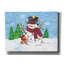 «Snowman and Christmas Lights» par Diane Kater, impression sur toile Giclée-86859635